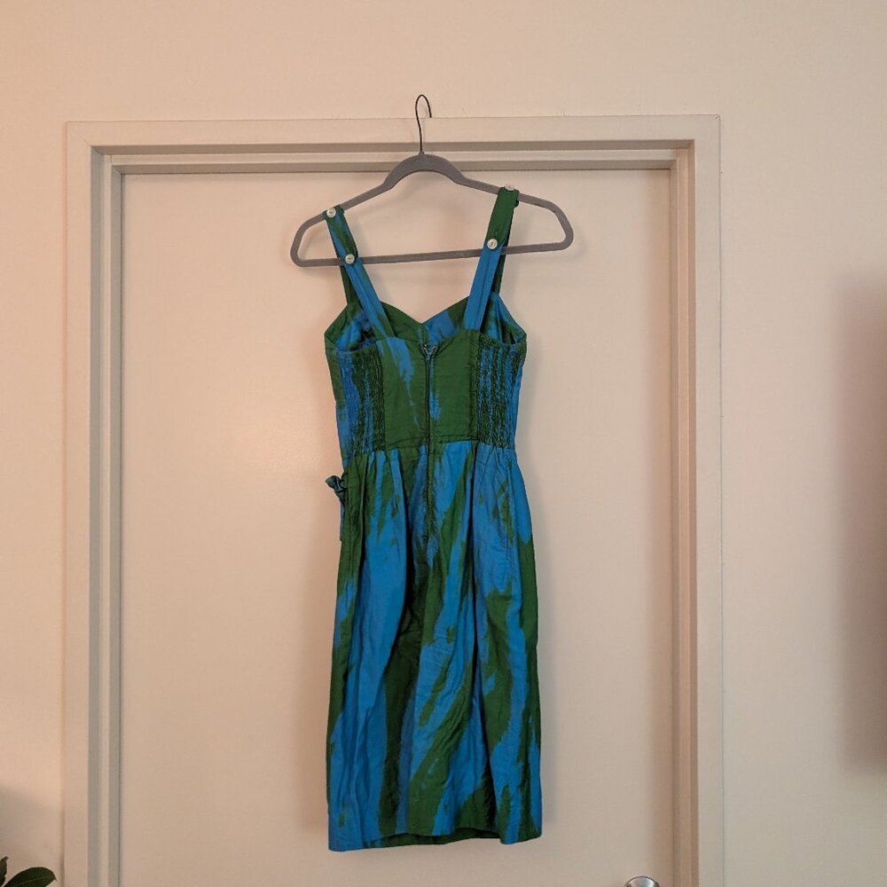1950s True vintage Ruby of Miami green and blue party dress - Picture 4 of 13